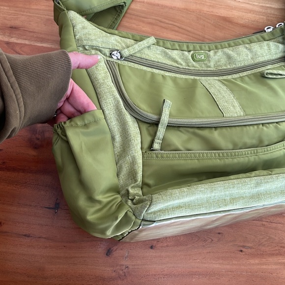 Lug Lime Green Hula Hoop Messenger or Diaper Bag - Picture 4 of 11